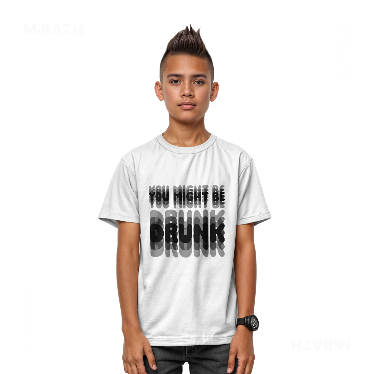 YouMightBeDrunk Youth T Shirt 03 White