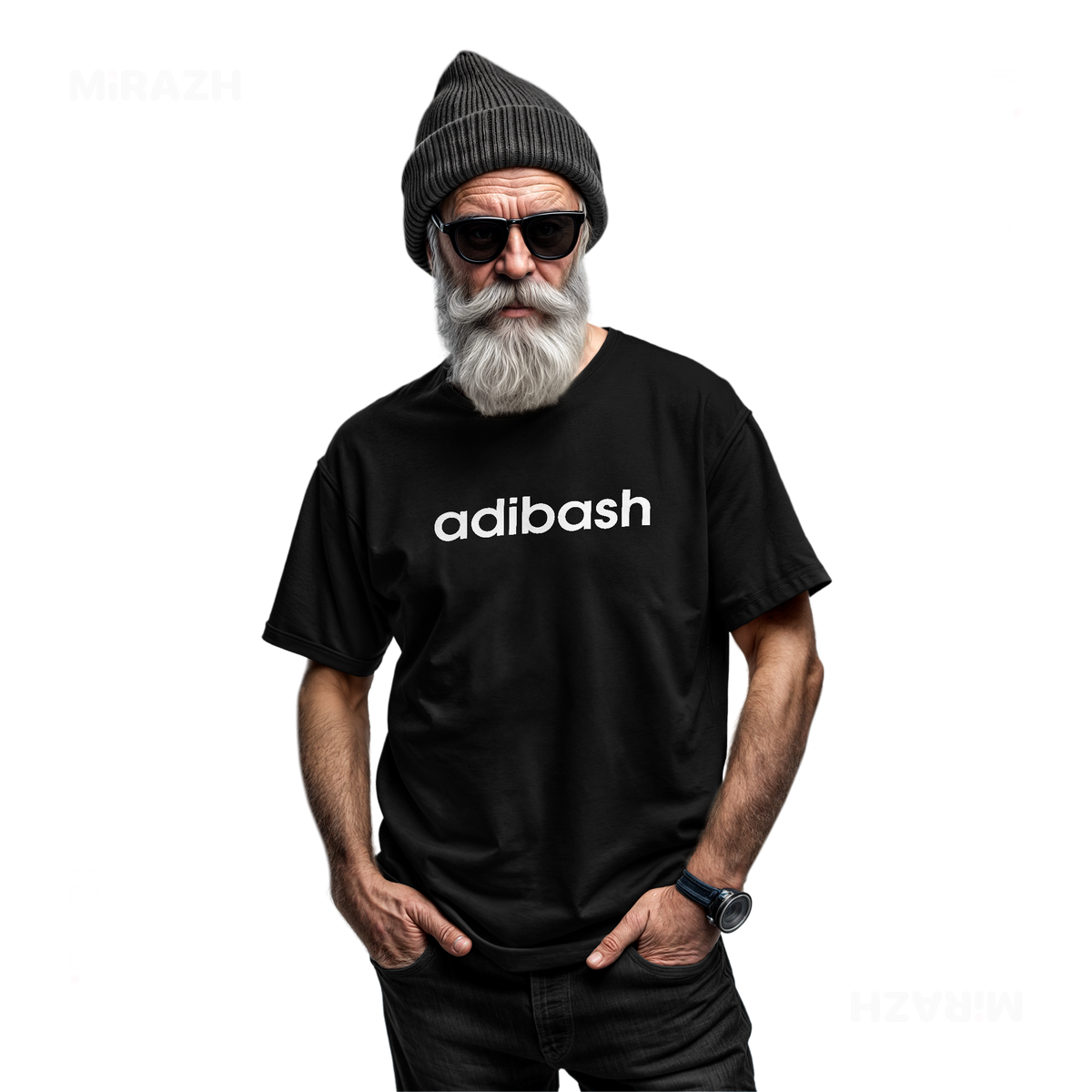 adibash Adult T Shirt 06 Black