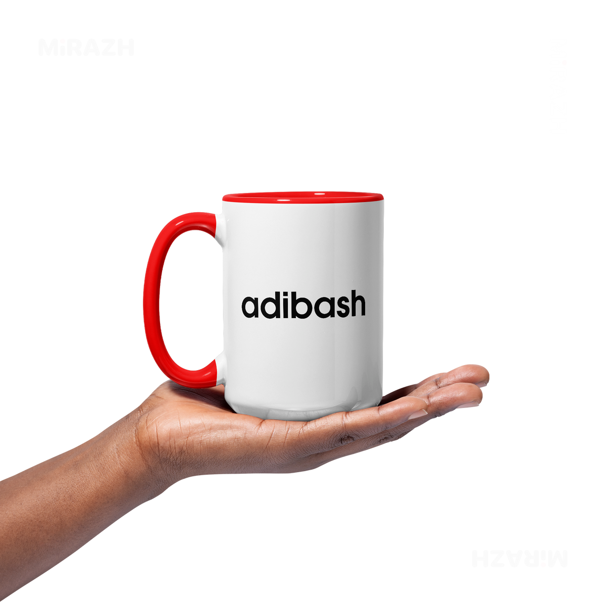 adibash Ceramic Mug 03 White Red
