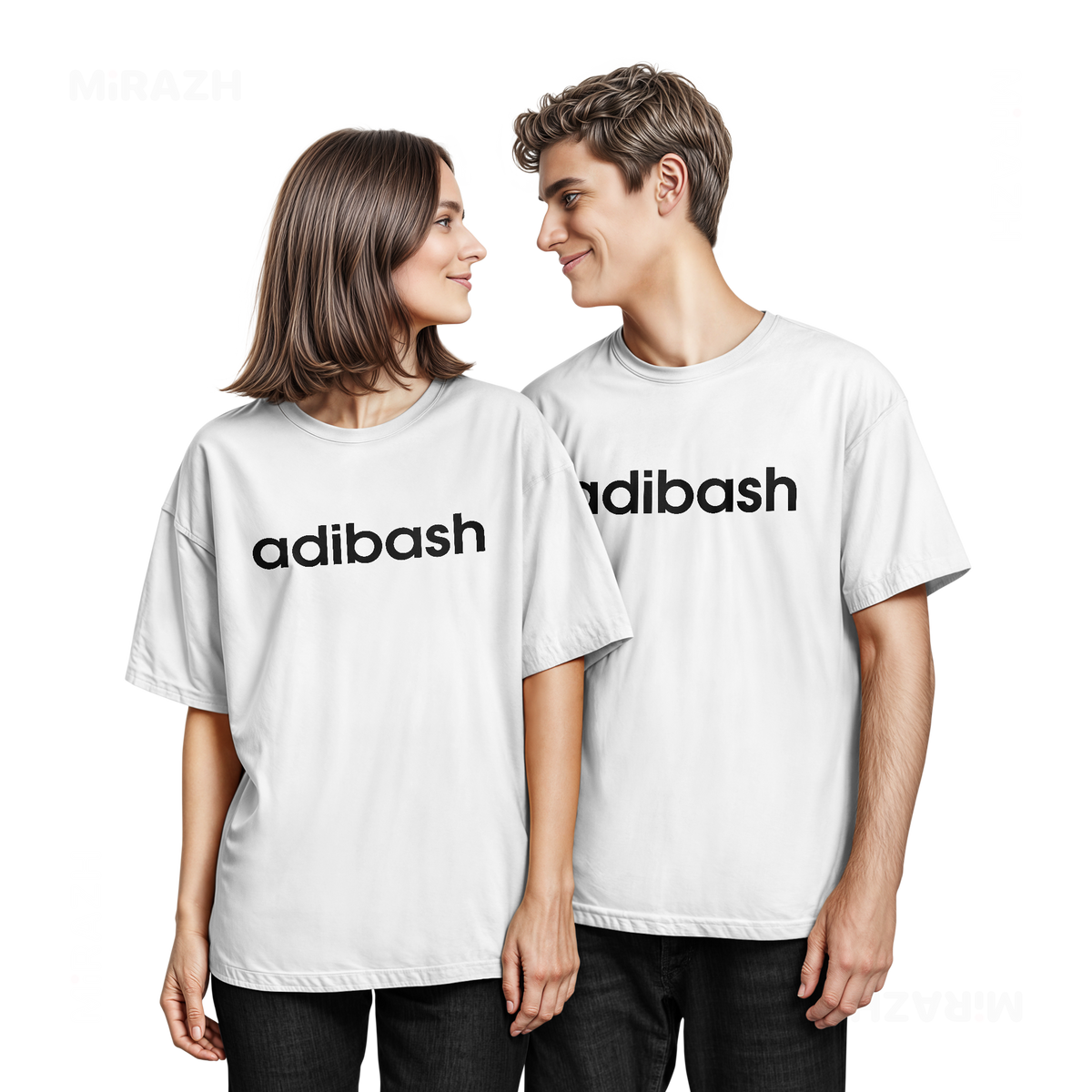 adibash Couple T Shirt 05 White
