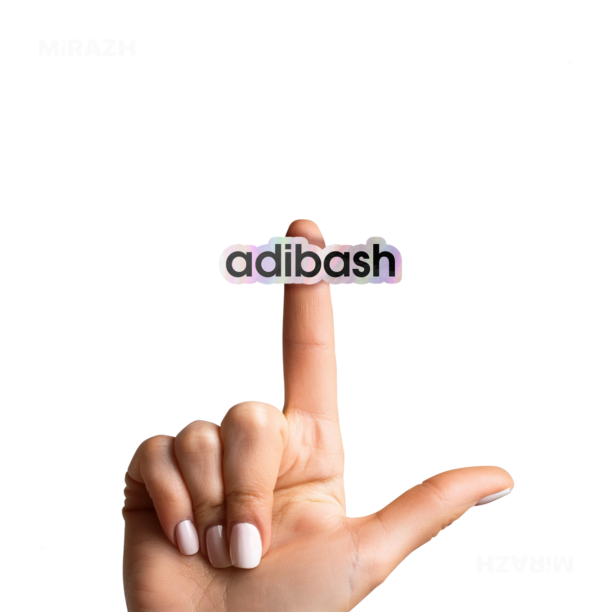 adibash Die Cut Holographic Sticker 02
