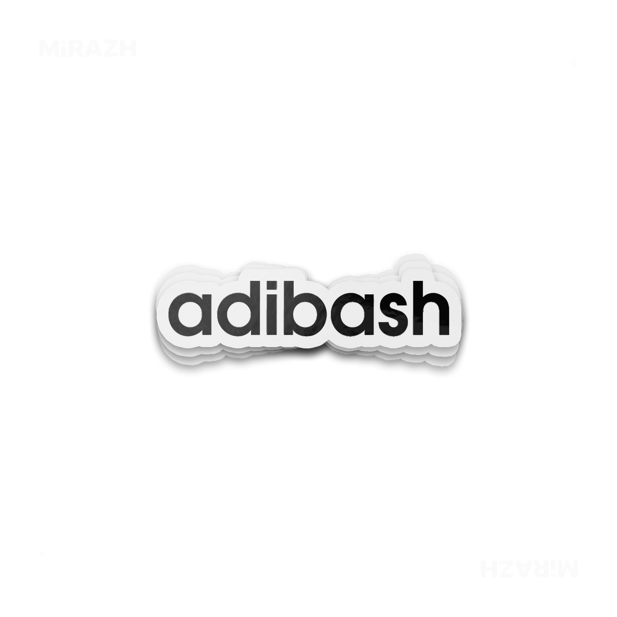 adibash Die Cut Outdoor Sticker 01 Clear