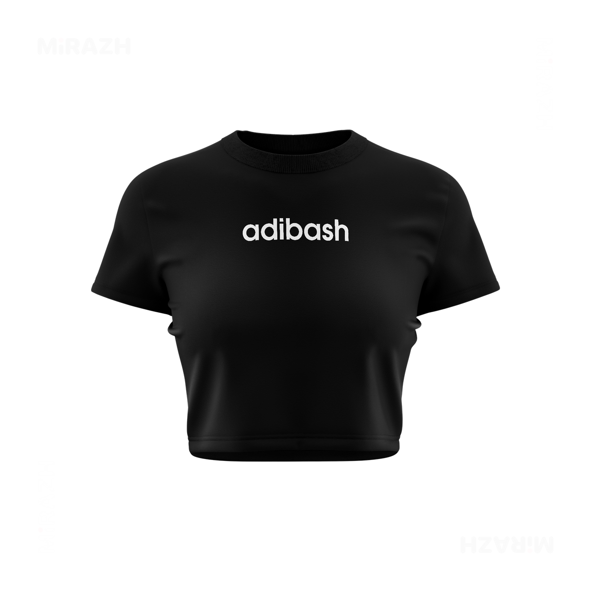 adibash Fitted Crop Top 01 Black