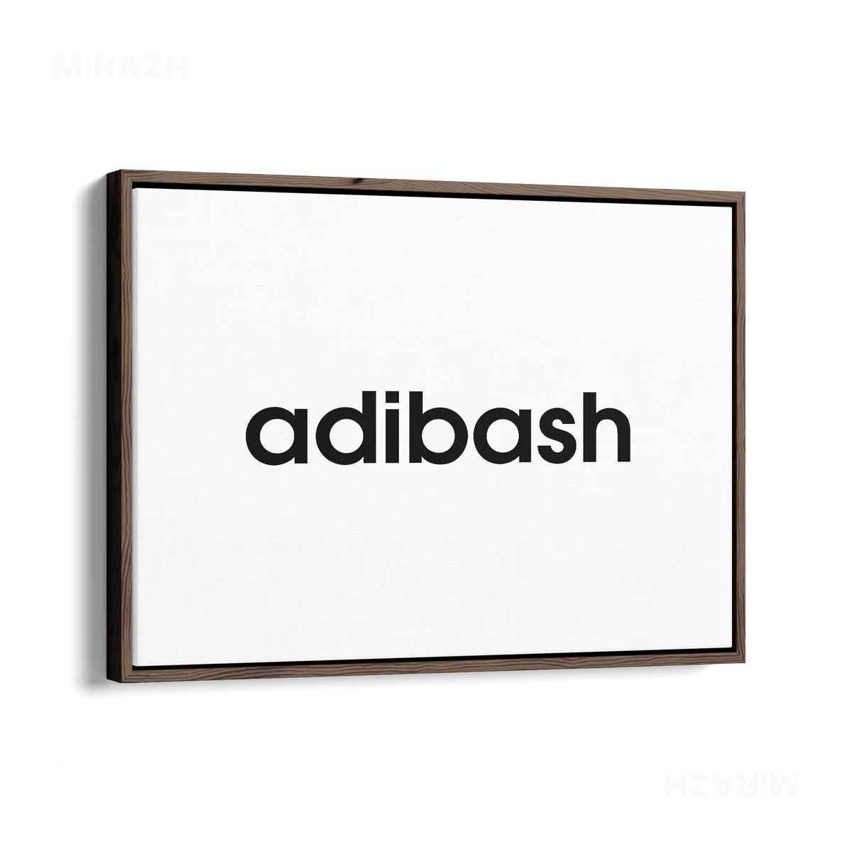 adibash Framed Canvas 03 Dark Wood