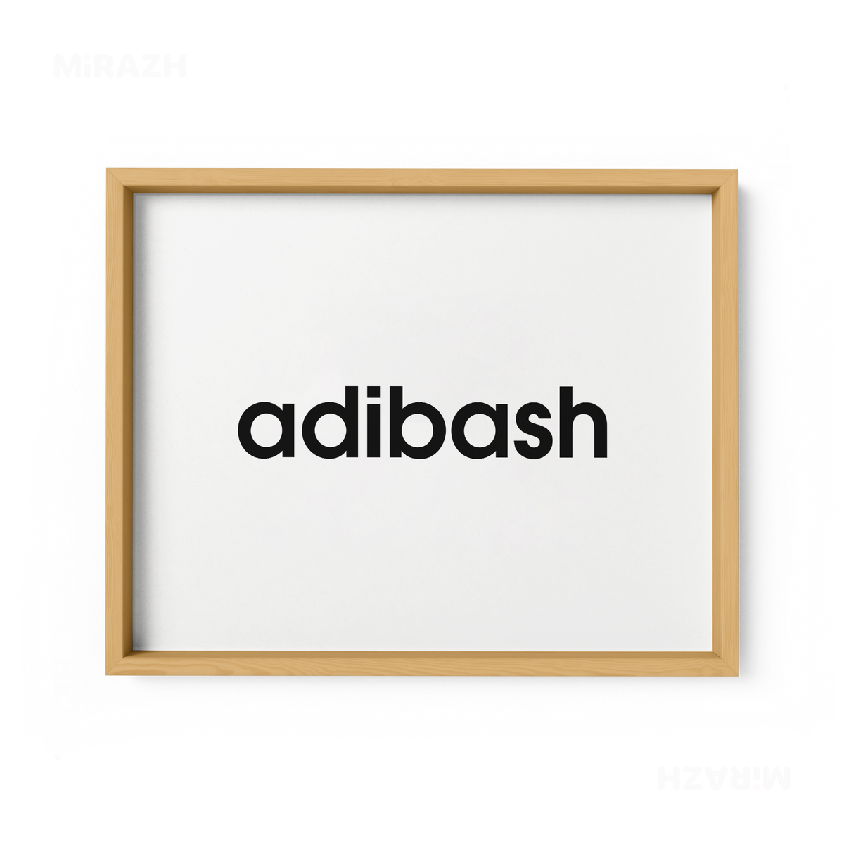 adibash Framed Poster 03 Natural Wood