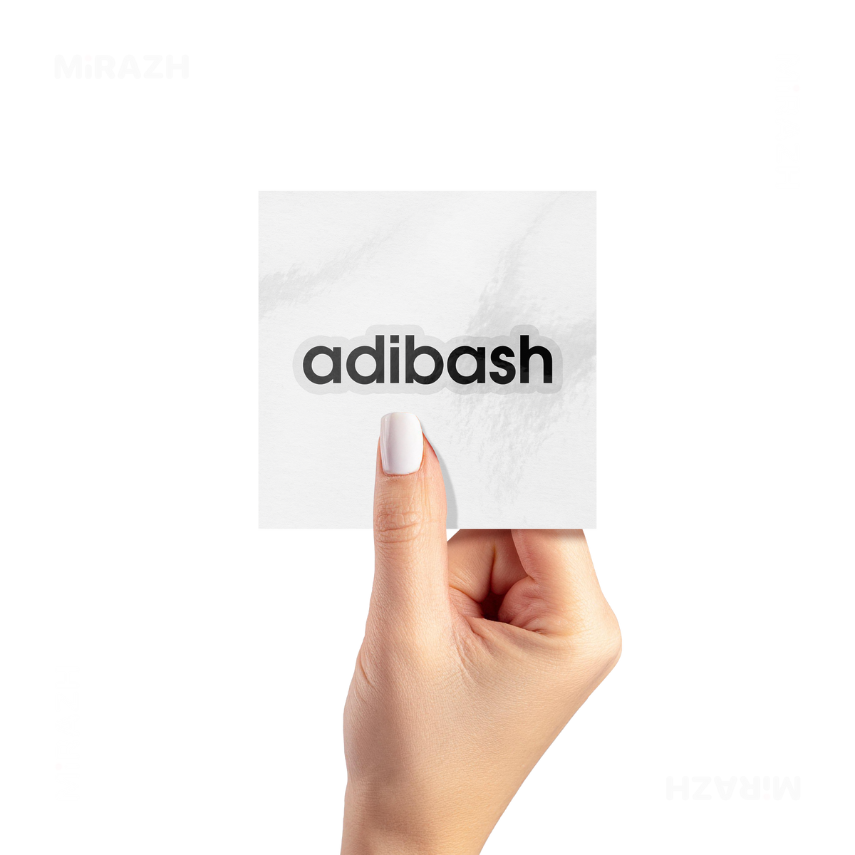 adibash Kiss Cut Sticker 02 Clear