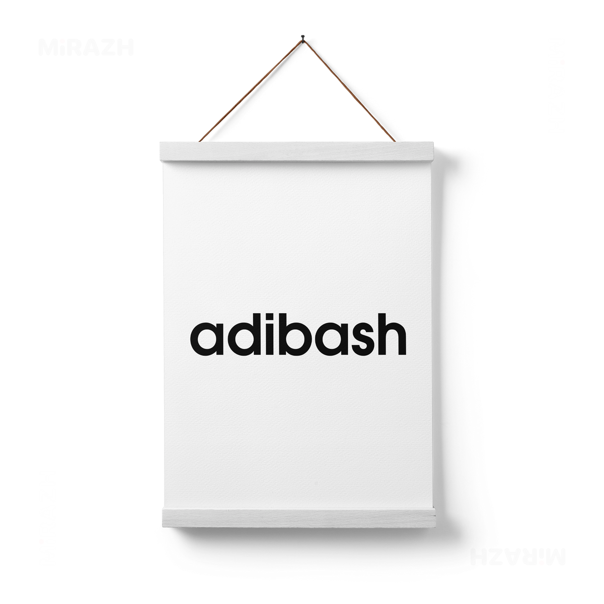 adibash Magnetic Hanger Poster 01 White Wood