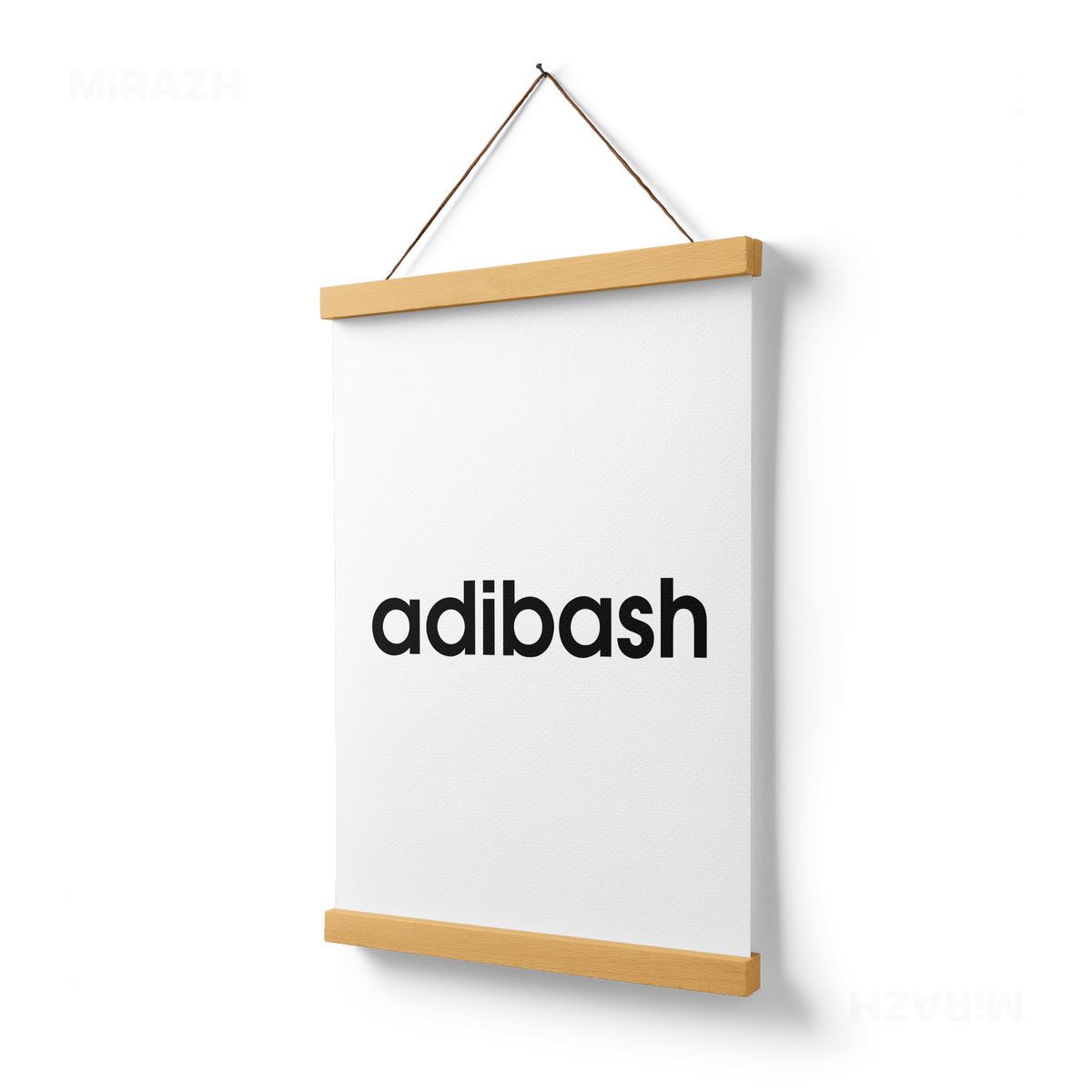 adibash Magnetic Hanger Poster 03 Natural Wood