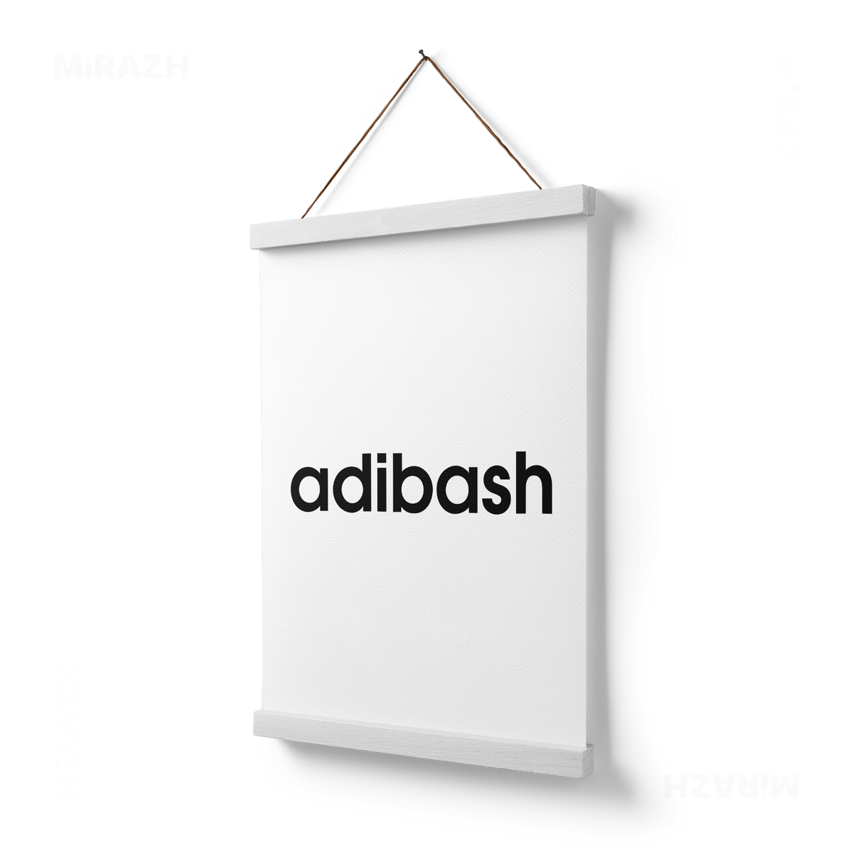adibash Magnetic Hanger Poster 03 White Wood