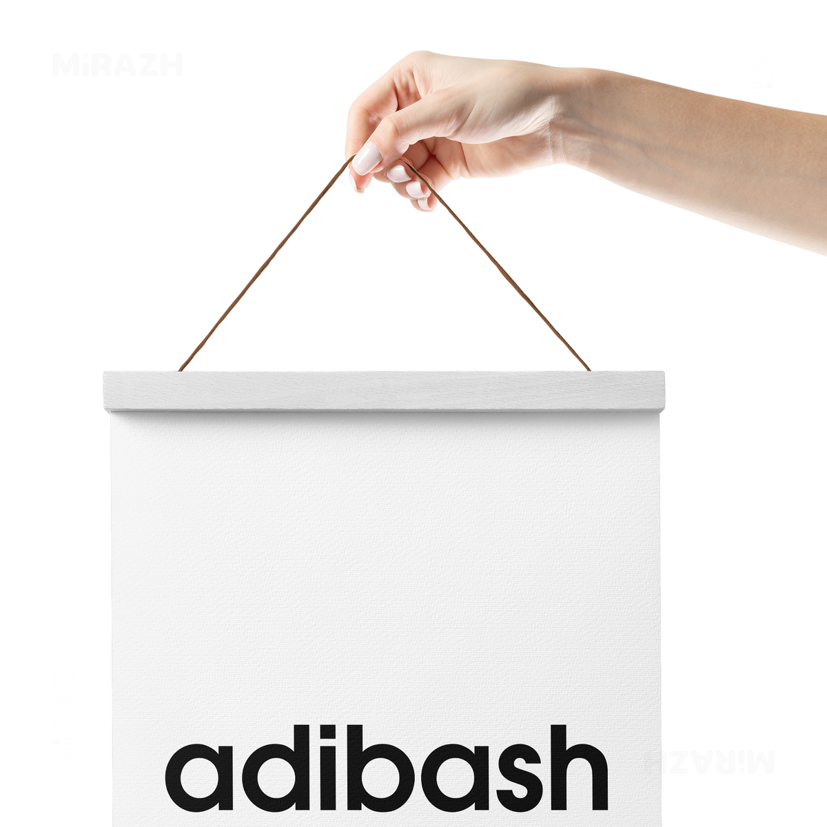 adibash Magnetic Hanger Poster 05 White Wood