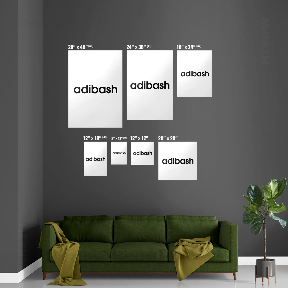adibash Magnetic Hanger Poster 06 Black Wood