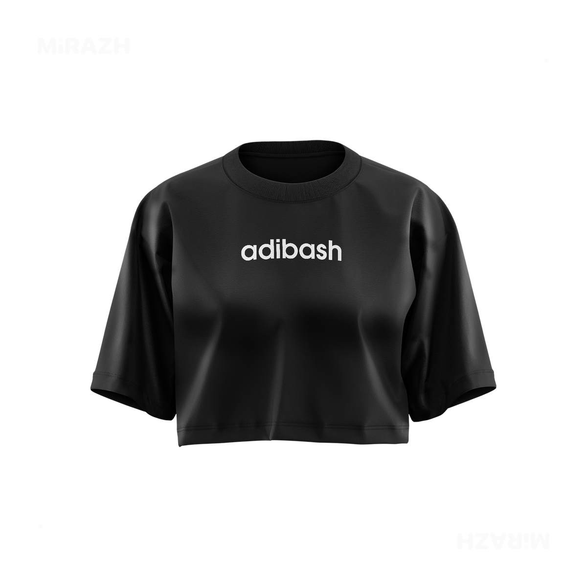 adibash Over Sized Crop Top 01 Black