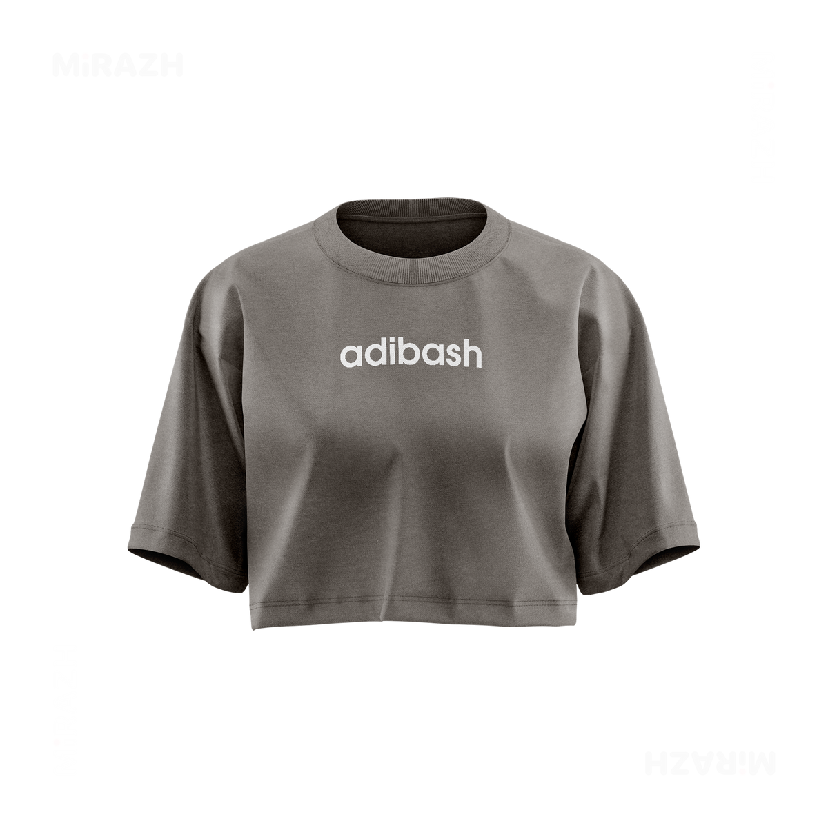 adibash Over Sized Crop Top 01 Faded Grey