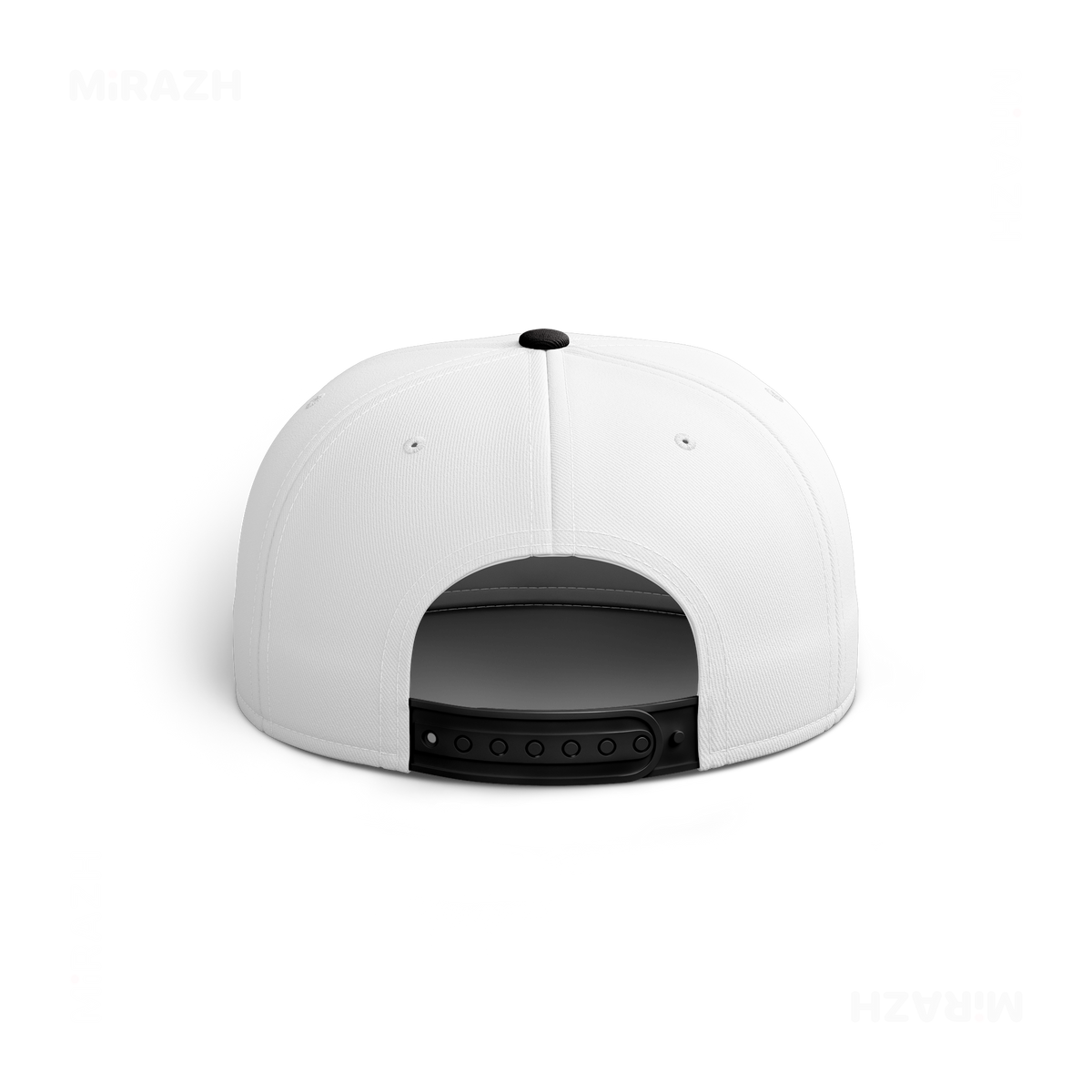 adibash Snapback Caps 05 White Black DTF