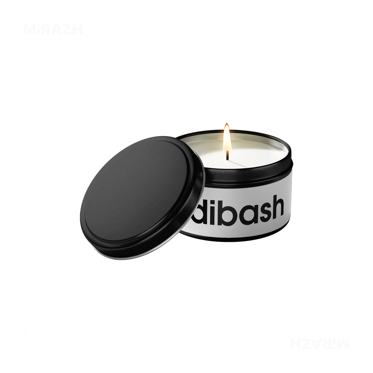 adibash Tin Candle 01 Black