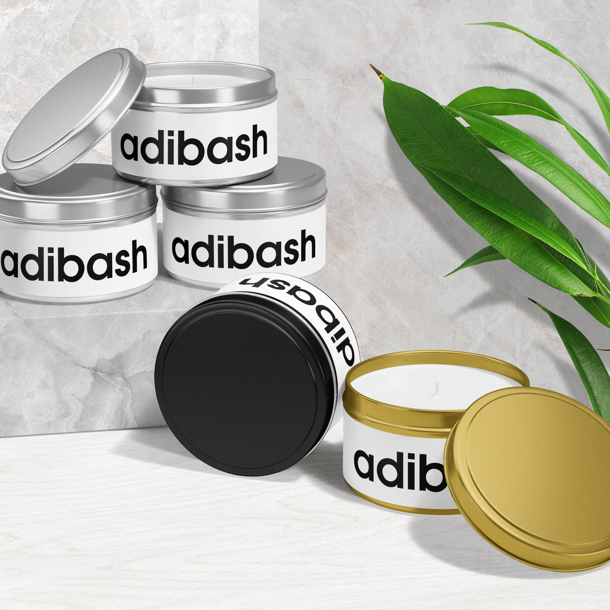adibash Tin Candle 02 Silver