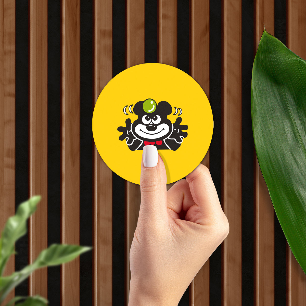 AdamsKhersiBlueberry Ceramic Coaster 02 Round