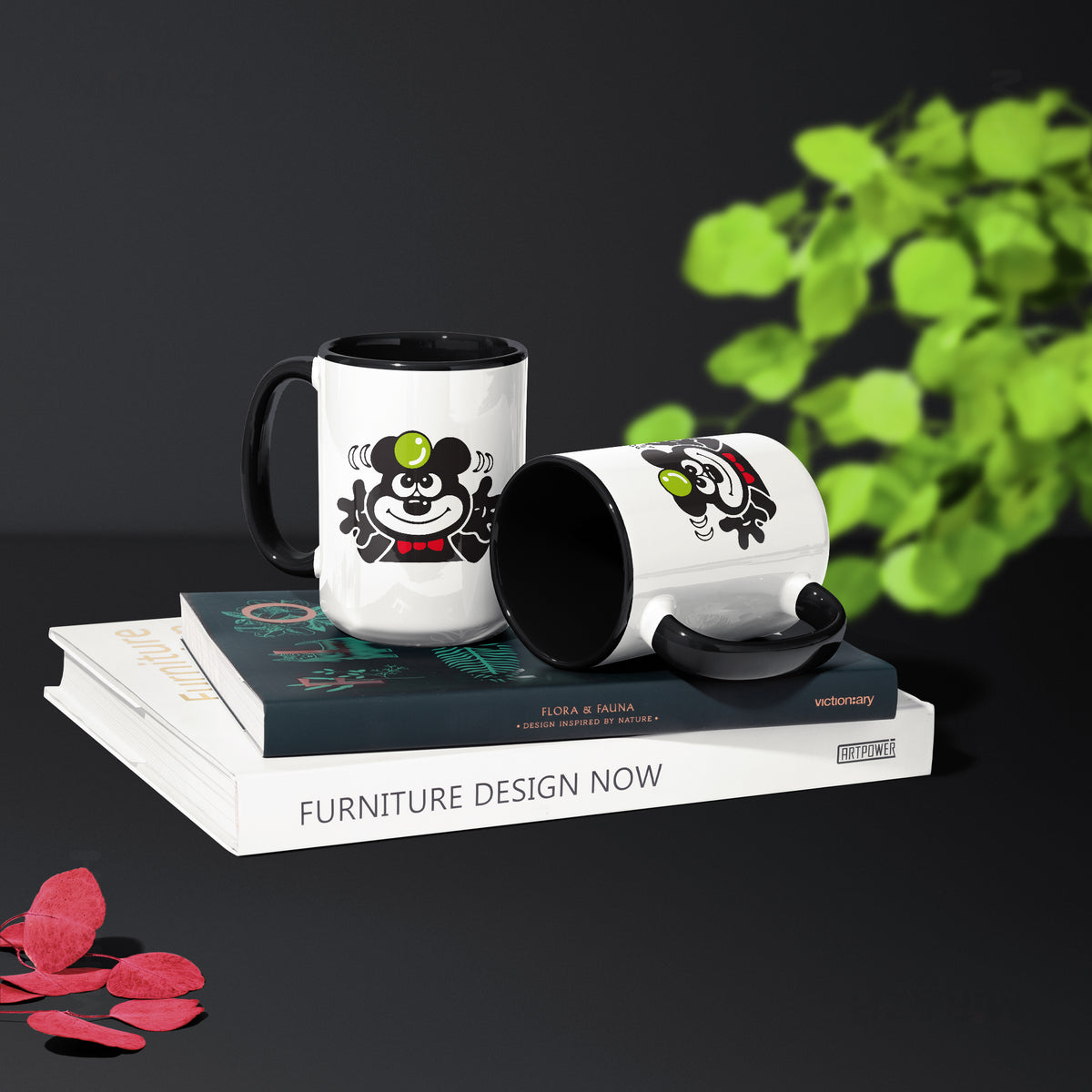 AdamsKhersiBlueberry Ceramic Mug 02 White Black