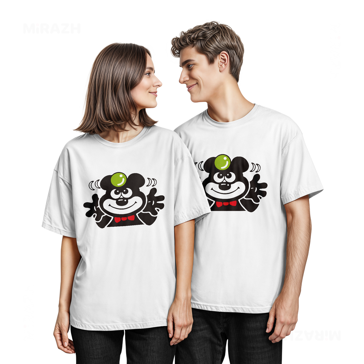AdamsKhersiBlueberry Couple T Shirt 05 White