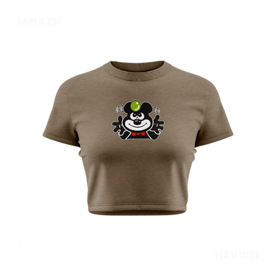 AdamsKhersiBlueberry Fitted Crop Top 01 Heather Olive