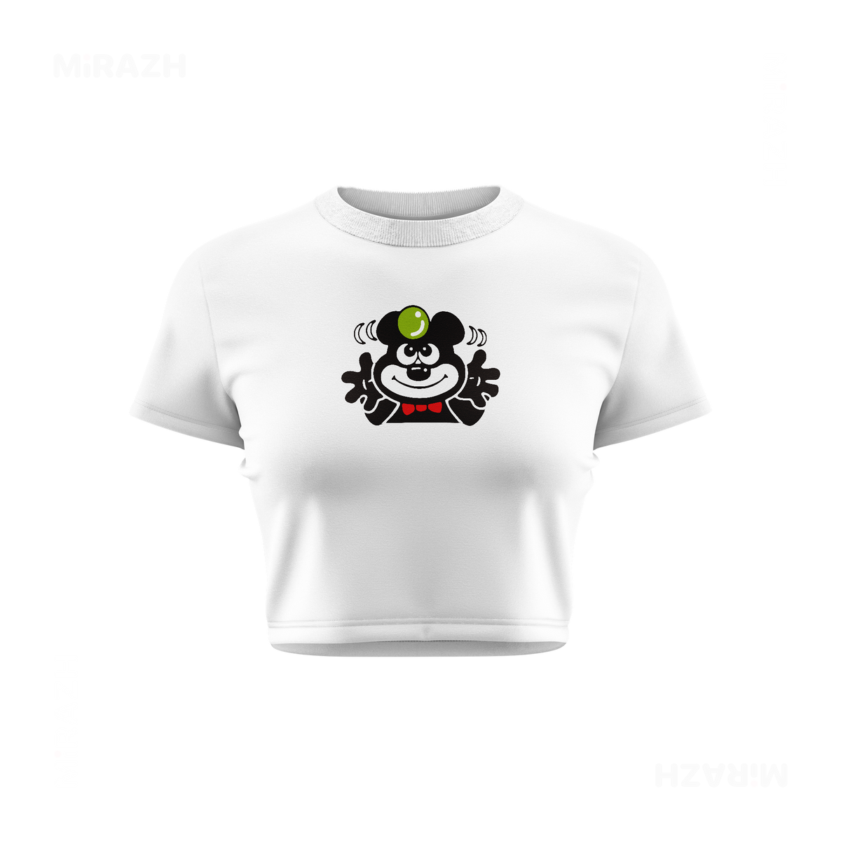 AdamsKhersiBlueberry Fitted Crop Top 01 White