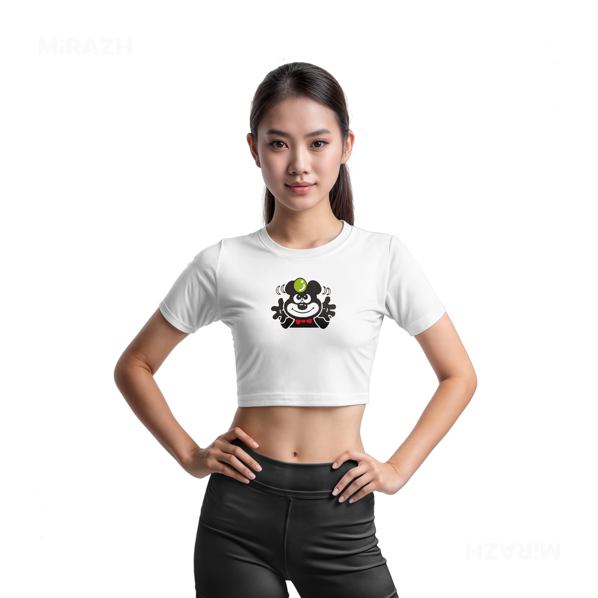 AdamsKhersiBlueberry Fitted Crop Top 03 White