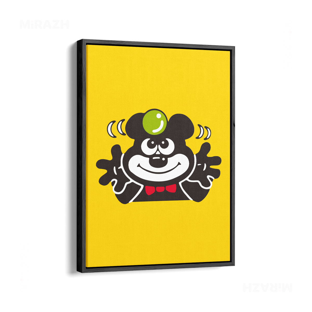 AdamsKhersiBlueberry Framed Canvas 01 Black Wood