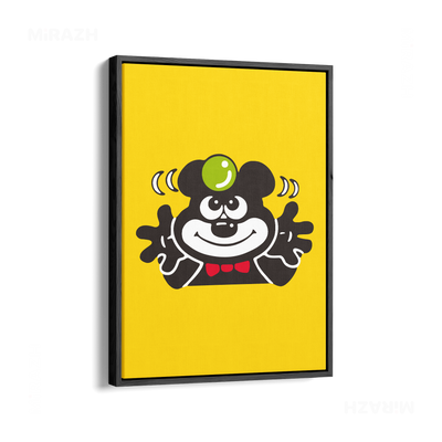 AdamsKhersiBlueberry Framed Canvas 01 Black Wood