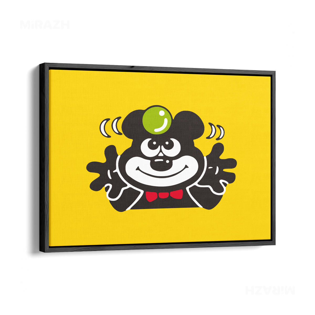 AdamsKhersiBlueberry Framed Canvas 03 Black Wood