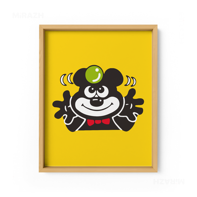 AdamsKhersiBlueberry Framed Poster 01 Natural Wood