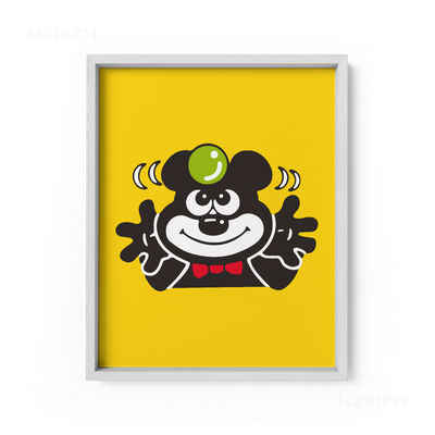 AdamsKhersiBlueberry Framed Poster 01 White Wood