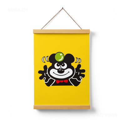 AdamsKhersiBlueberry Magnetic Hanger Poster 01 Natural Wood