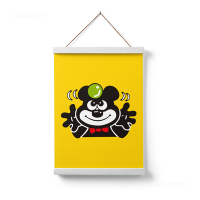 AdamsKhersiBlueberry Magnetic Hanger Poster 01 White Wood