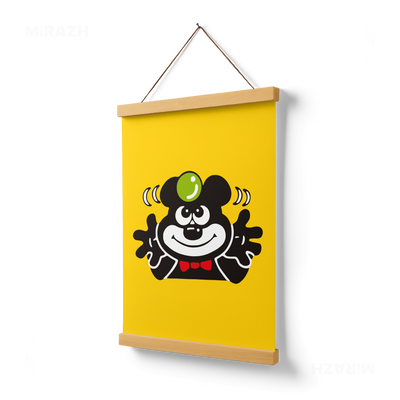 AdamsKhersiBlueberry Magnetic Hanger Poster 03 Natural Wood