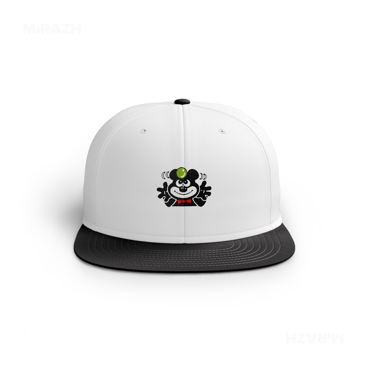 AdamsKhersiBlueberry Snapback Caps 01 White Black DTF