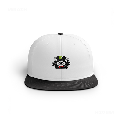 AdamsKhersiBlueberry Snapback Caps 01 White Black DTF