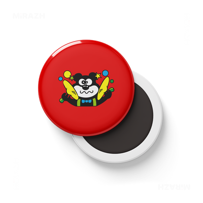 AdamsKhersiStrawberry Button Magnet 01 Round