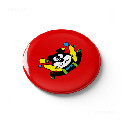 AdamsKhersiStrawberry Button Magnet 03 Round