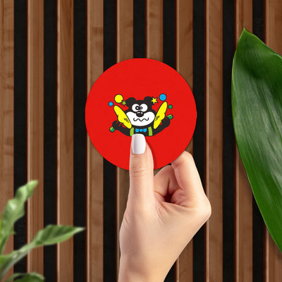 AdamsKhersiStrawberry Ceramic Coaster 02 Round
