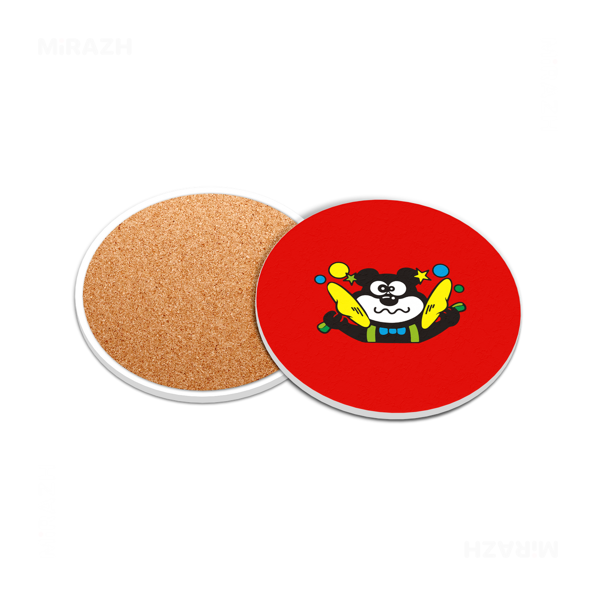 AdamsKhersiStrawberry Ceramic Coaster 05 Round