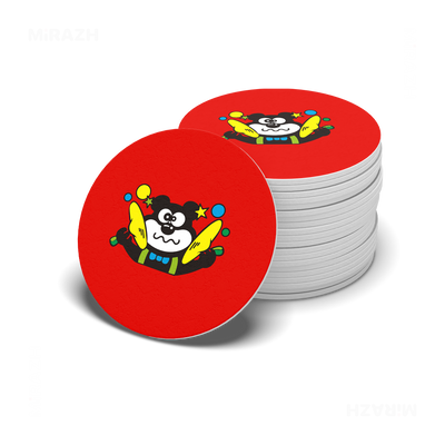 AdamsKhersiStrawberry Ceramic Coaster 06 Round