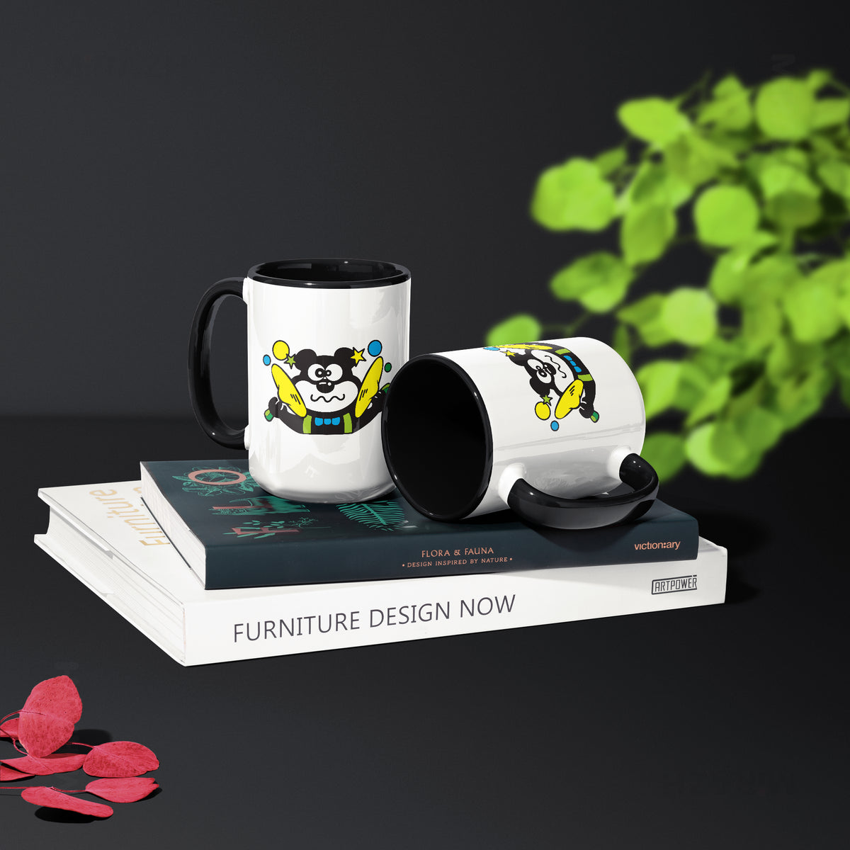 AdamsKhersiStrawberry Ceramic Mug 02 White Black