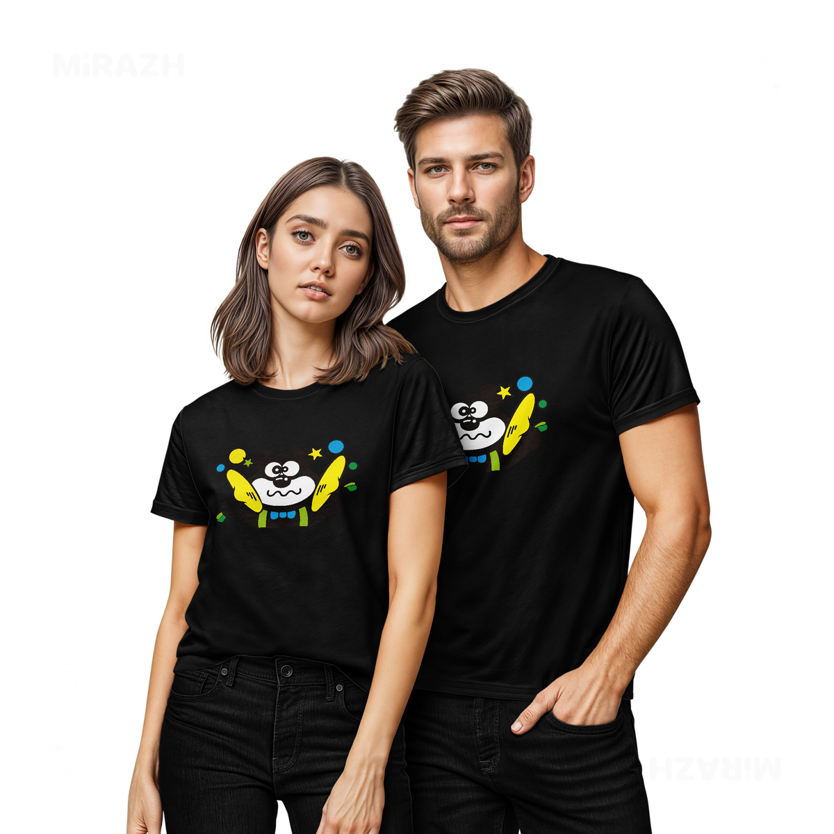 AdamsKhersiStrawberry Couple T Shirt 02 Black