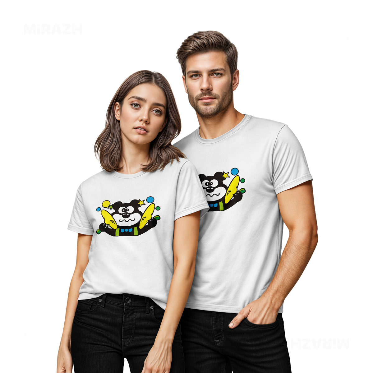 AdamsKhersiStrawberry Couple T Shirt 02 White