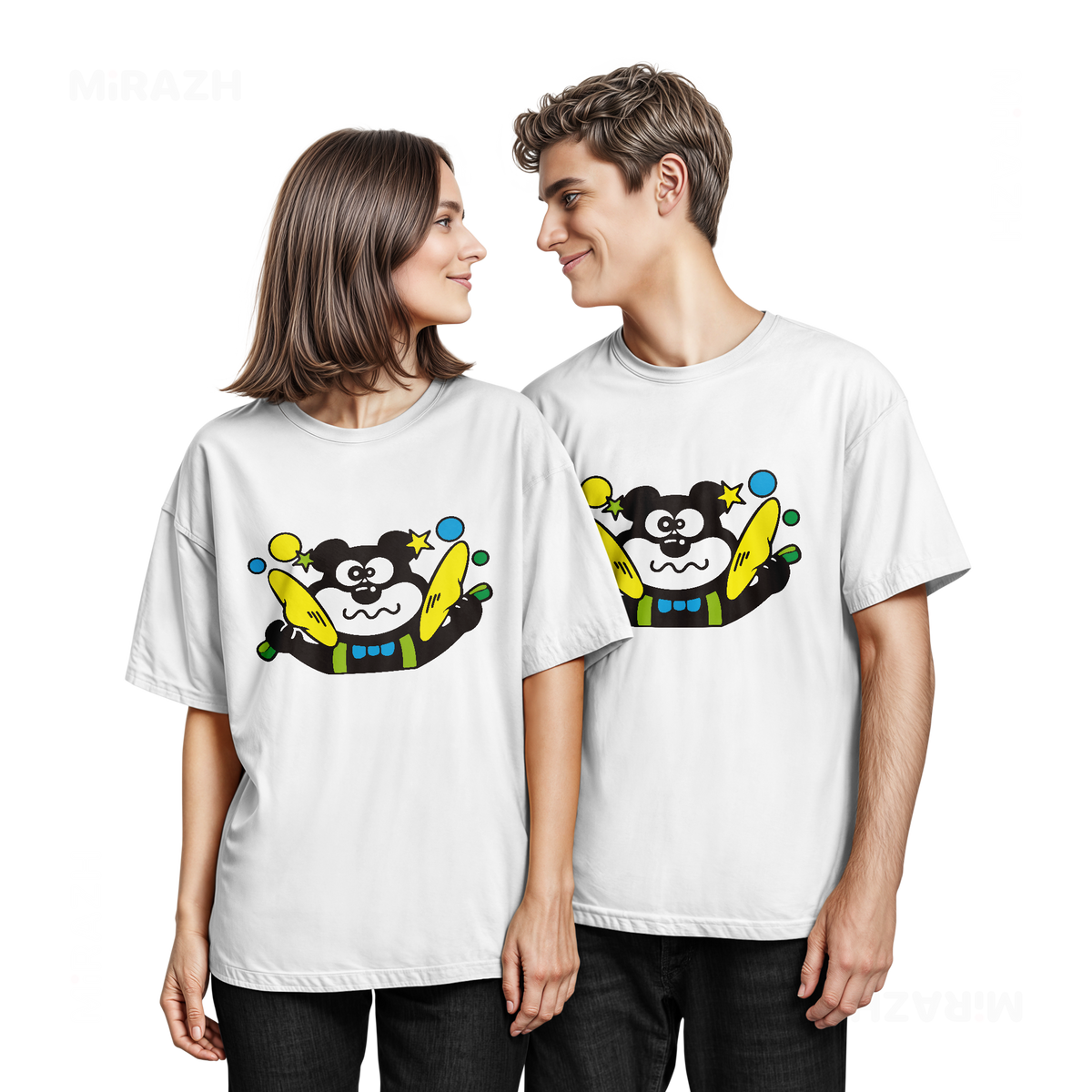 AdamsKhersiStrawberry Couple T Shirt 05 White