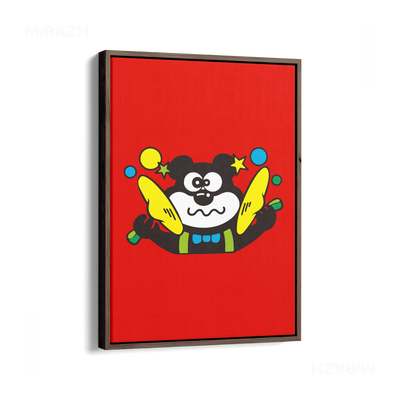 AdamsKhersiStrawberry Framed Canvas 01 Dark Wood