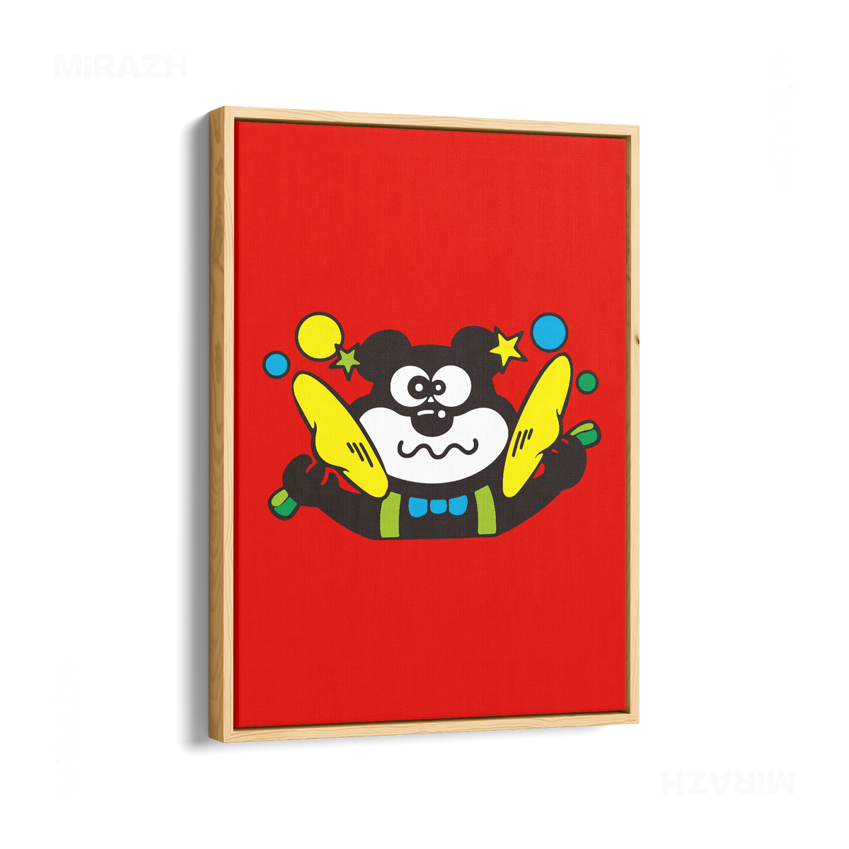 AdamsKhersiStrawberry Framed Canvas 01 Natural Wood