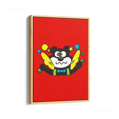 AdamsKhersiStrawberry Framed Canvas 01 Natural Wood
