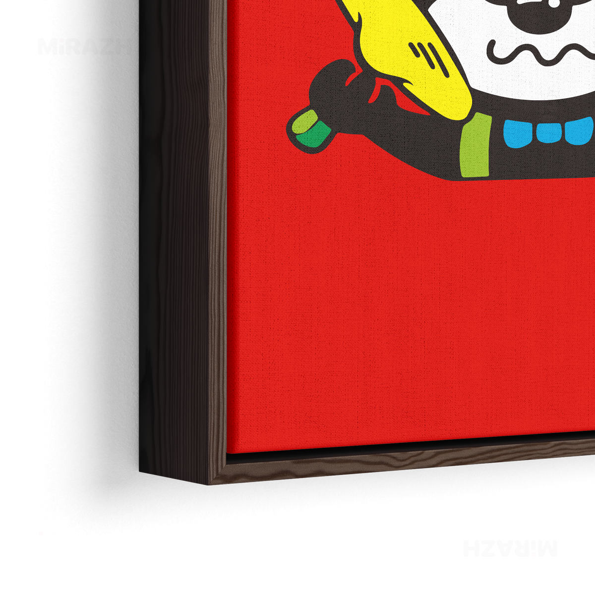 AdamsKhersiStrawberry Framed Canvas 02 Dark Wood