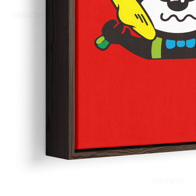 AdamsKhersiStrawberry Framed Canvas 02 Dark Wood
